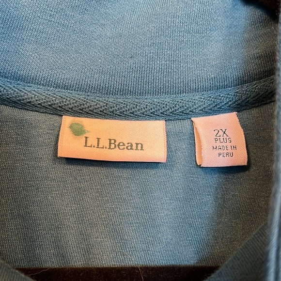 L.L. Bean - women’s quilted full zip - turquoise - 2XL - Picture 4 of 7